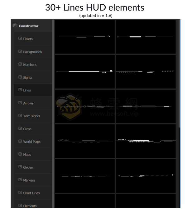 AtomX Technology Constructor 25146667 v2.5 - ​650+科技感動畫元件HUD介面數據流網格光軌粒子掃描