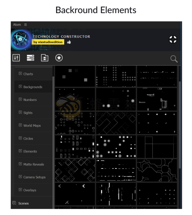 AtomX Technology Constructor 25146667 v2.5 - ​650+科技感動畫元件HUD介面數據流網格光軌粒子掃描