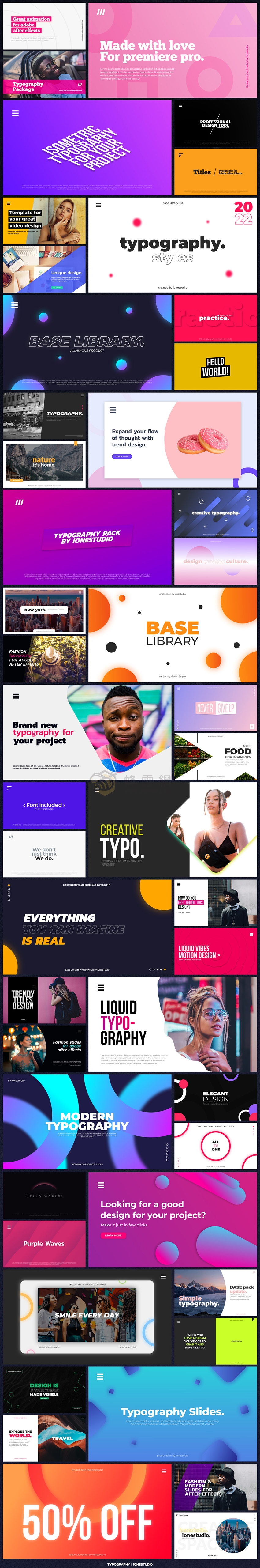 AtomX BASE Transitions and Motion Graphics v3 31018620 - 4000+無縫轉場文字標題動畫調色預設分屏效果視覺特效(VFX) 以及 音效等