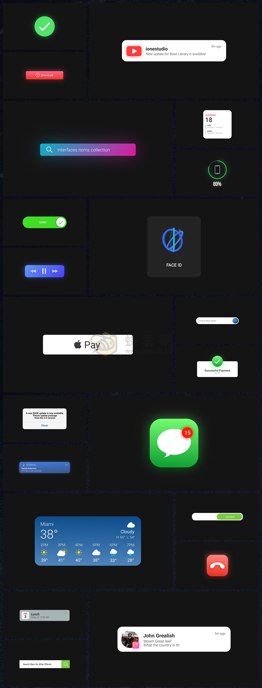 AtomX BASE Transitions and Motion Graphics v3 31018620 - 4000+無縫轉場文字標題動畫調色預設分屏效果視覺特效(VFX) 以及 音效等