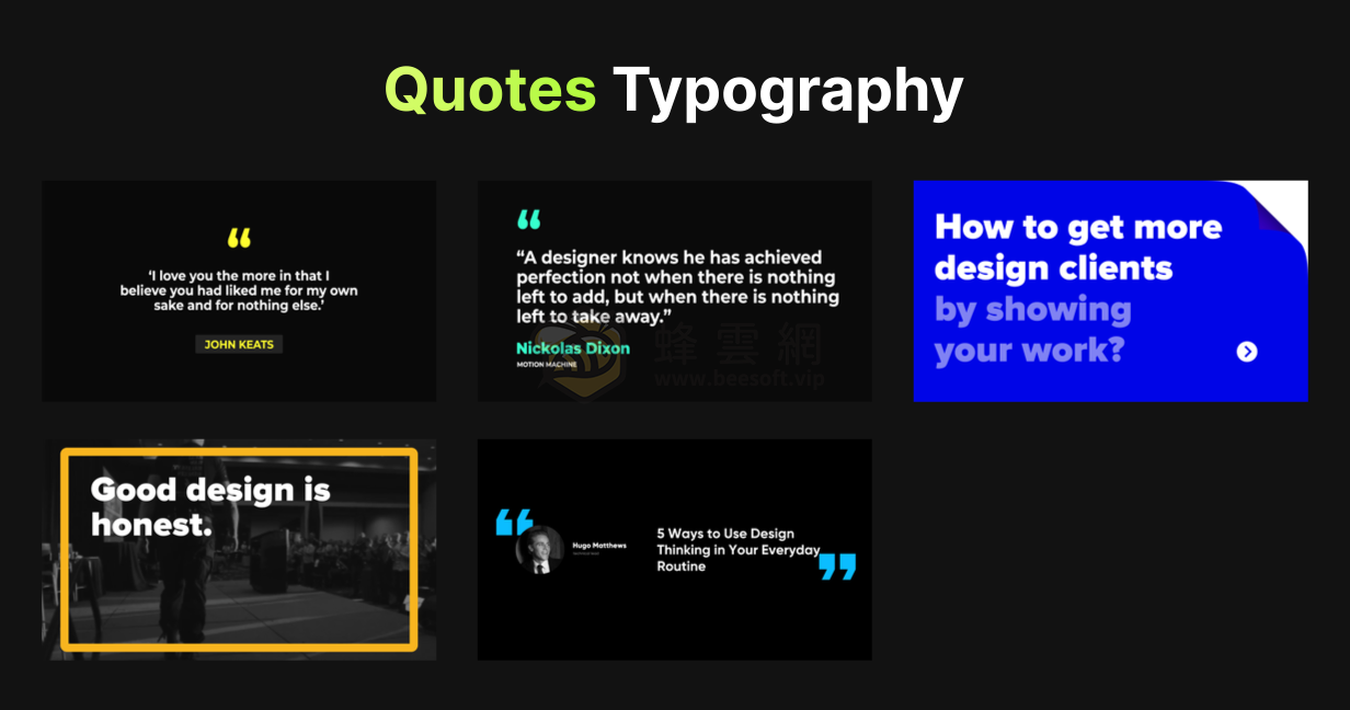 AtomX Just Typography Pack 34410712 - 400組時尚創意字幕條標題排版設計文字動畫