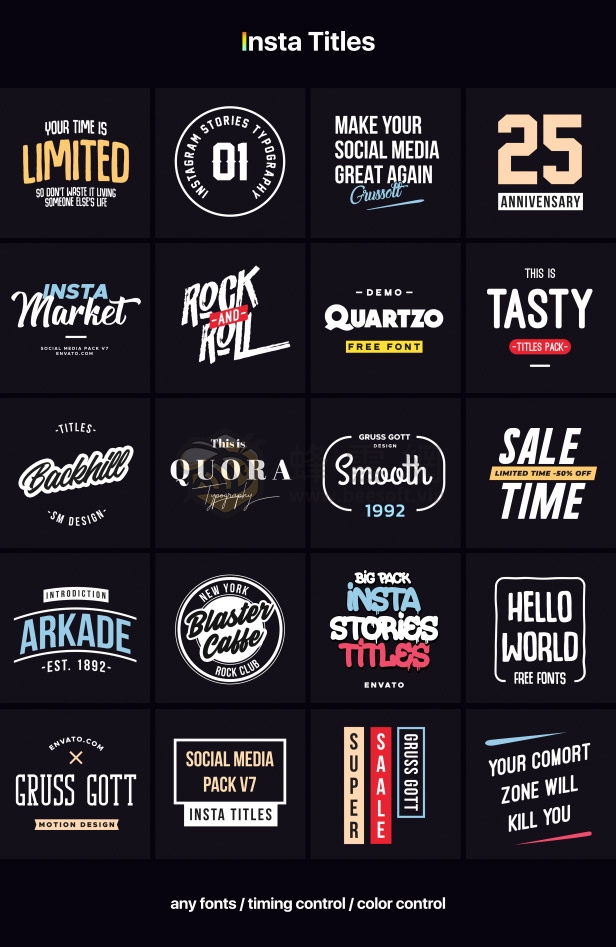 AtomX Instagram Stories and Motion Graphics 34020079 - 2000+專業社群媒體動態圖形預設包