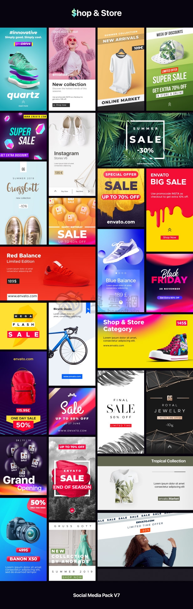 AtomX Instagram Stories and Motion Graphics 34020079 - 2000+專業社群媒體動態圖形預設包