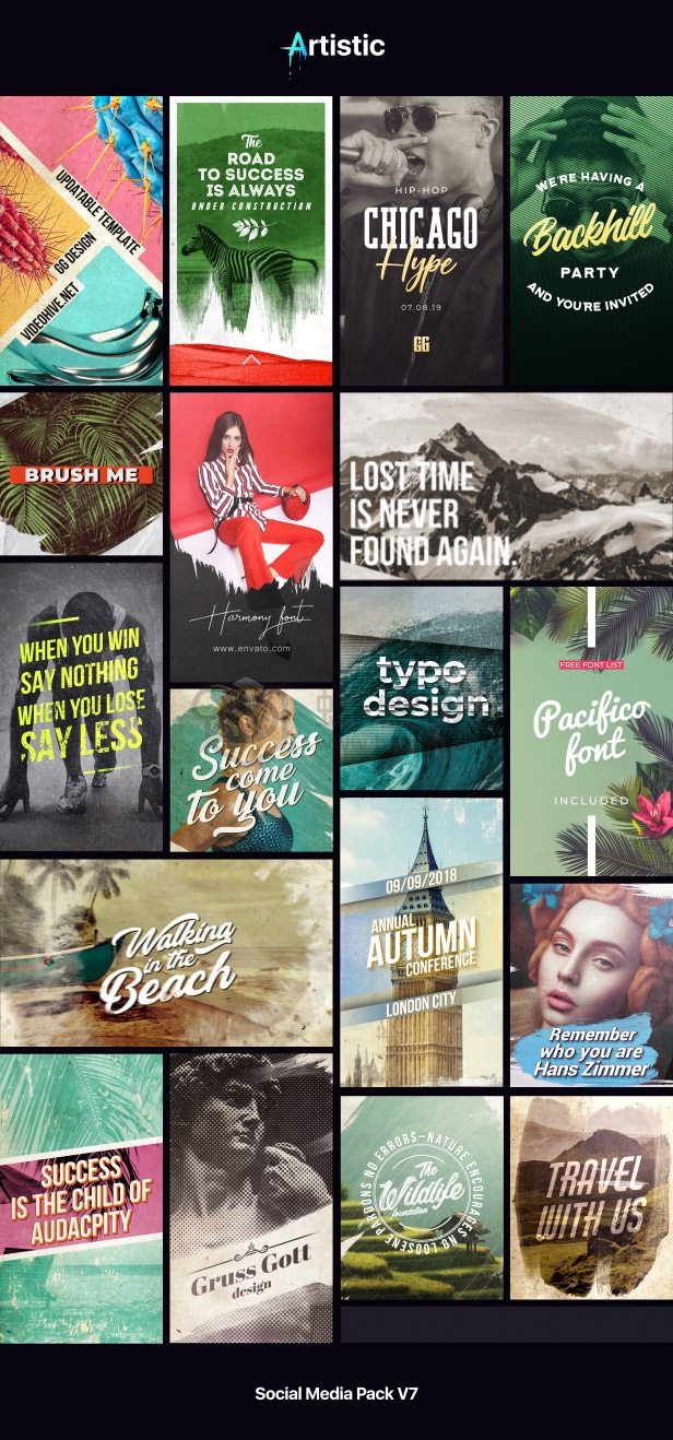 AtomX Instagram Stories and Motion Graphics 34020079 - 2000+專業社群媒體動態圖形預設包