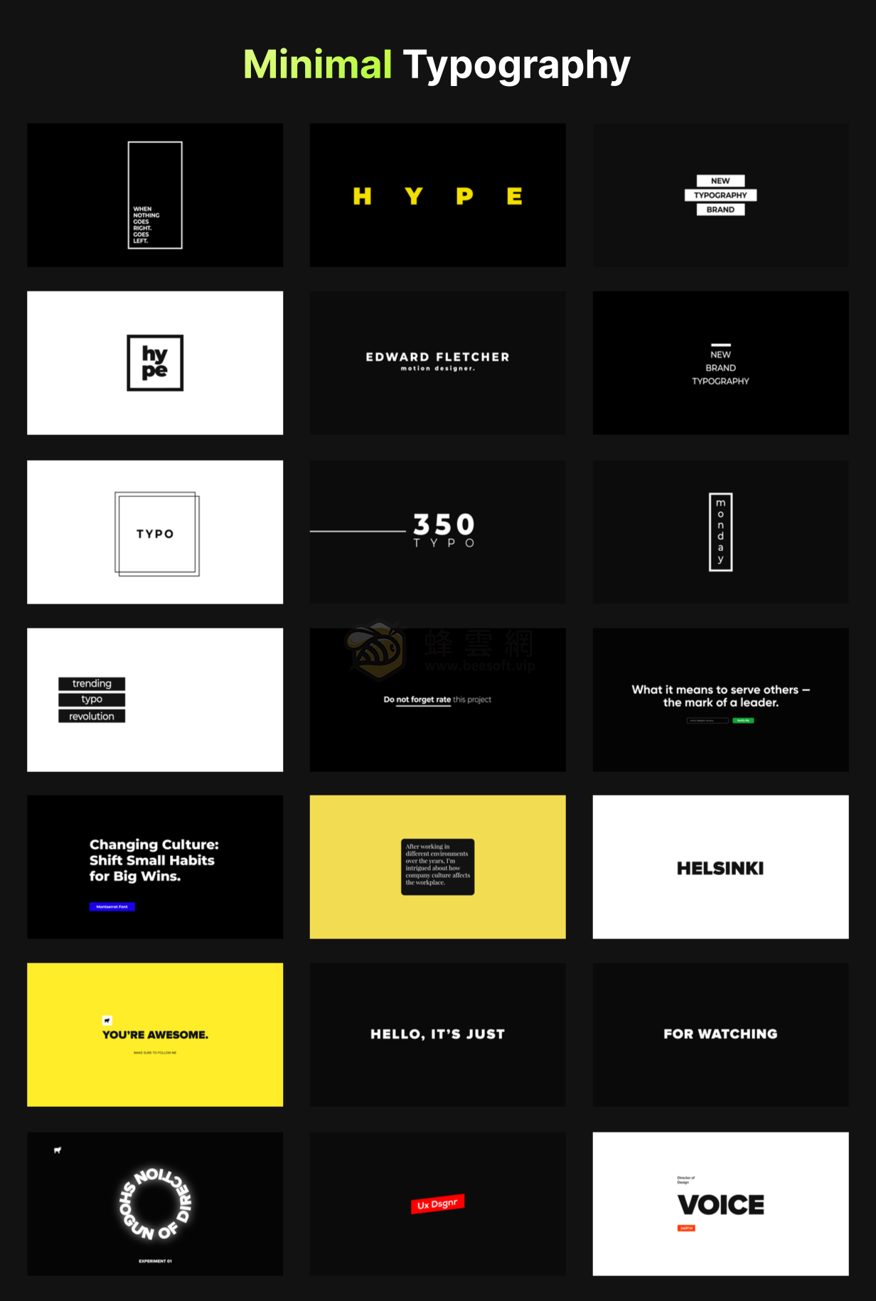 AtomX Just Typography Pack 34410712 - 400組時尚創意字幕條標題排版設計文字動畫