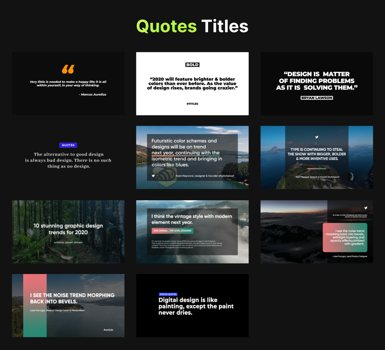 AtomX Just Typography Pack 34410712 - 400組時尚創意字幕條標題排版設計文字動畫