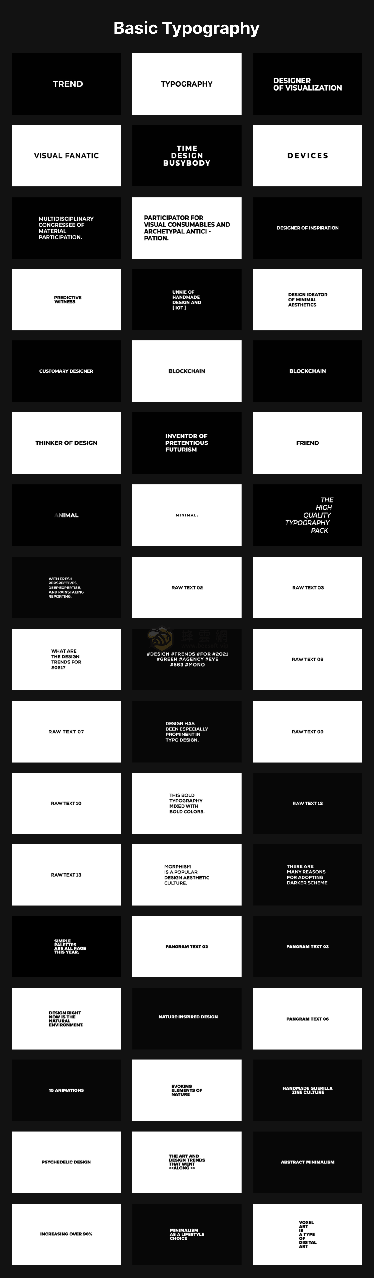 AtomX Just Typography Pack 34410712 - 400組時尚創意字幕條標題排版設計文字動畫