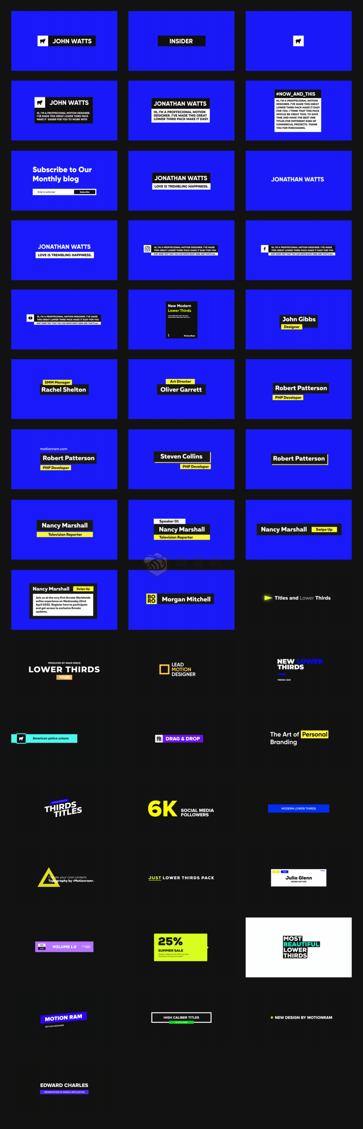 AtomX Just Typography Pack 34410712 - 400組時尚創意字幕條標題排版設計文字動畫