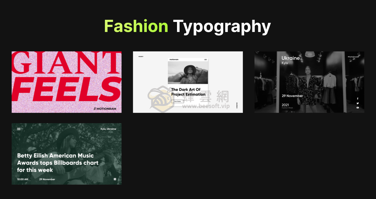 AtomX Just Typography Pack 34410712 - 400組時尚創意字幕條標題排版設計文字動畫