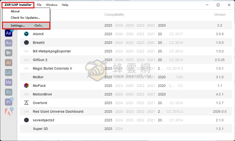 Aescripts + aeplugins ZXP UXP Installer v1.8.703 Adobe擴展腳本安裝工具 Win&Mac