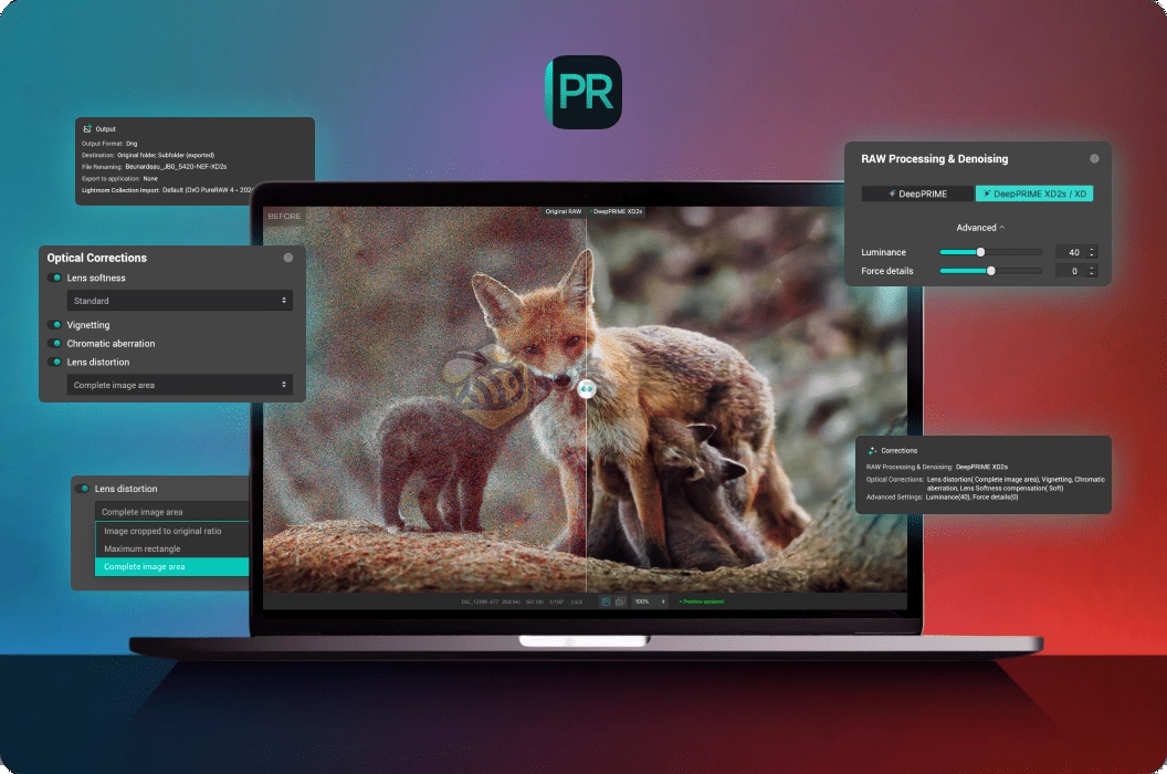 DxO PureRAW v5.4.0.4 - 最好的 RAW 照片增強清晰降噪校正軟體 win&mac