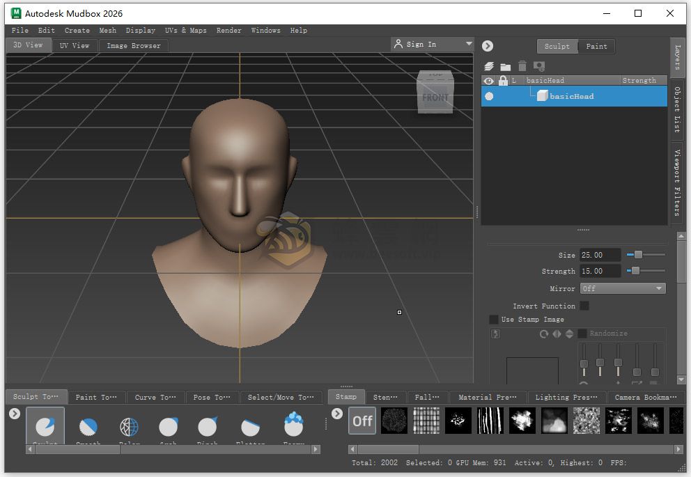 Autodesk Mudbox v2026 x64 三維數字繪畫和雕刻軟體