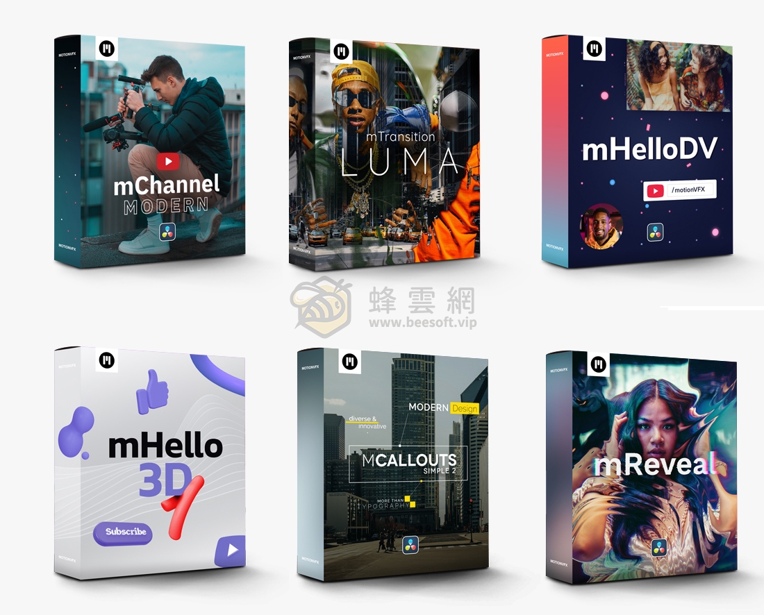 Resolve插件 | 這絕對是全網目前最全的MotionVFX 插件合集 - 標題/轉場/特效 Win&Mac