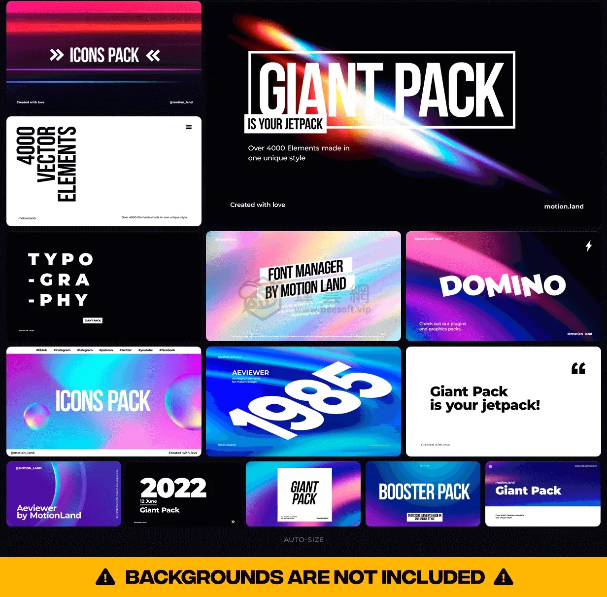 3000+AE 動態圖形包-Booster Pack - 最佳動態圖形包 [附AEVIEWER 2 Pro擴展腳本]