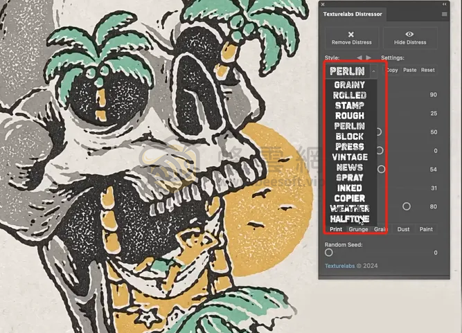 PS外掛｜Distressor Texturelabs v1.0.7 簡中漢化不亂碼+英文版_復古紋理老化破損效果生成插件 win&amp;mac