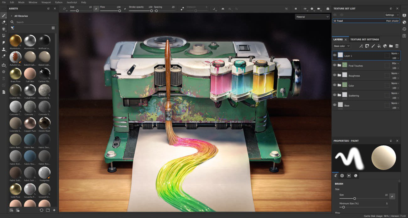 Adobe Substance 3D Painter v11.1.0.4950 直裝優化版:行業級3D紋理繪製神器,免Creative Cloud、無強制驗證、支援舊版Win10,開箱即用的專業創作利器!