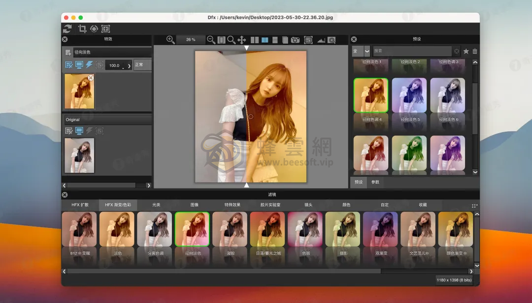 Digital Film Tools Tiffen DFX 4.0 簡中漢化不亂碼+英文版_win&amp;Mac 影樓人像一鍵調色濾鏡神器