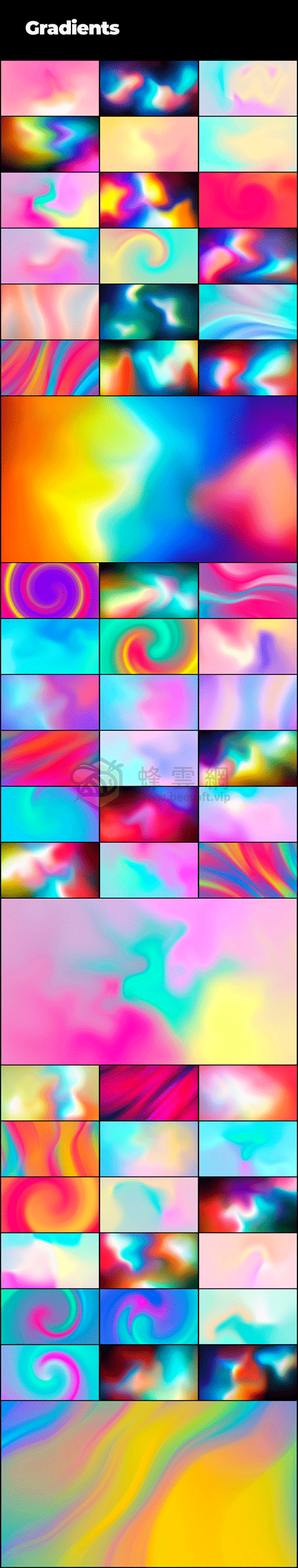 AtomX Backgrounds Pack 32623942 - 700+ 4K無縫循環動態背景動畫抽象幾何粒子效果光效霓虹燈流光液態漸變等